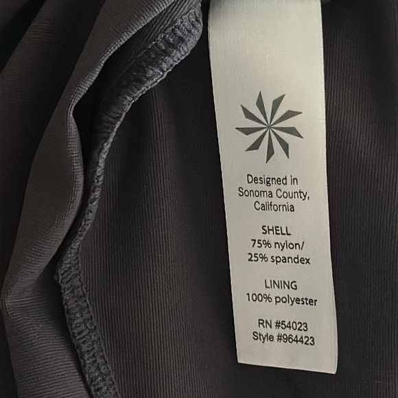 Athleta Women’s Coastline Swim Dress Asphalt Dark Gray Sz Medium Vacation Beach - Picture 9 of 10